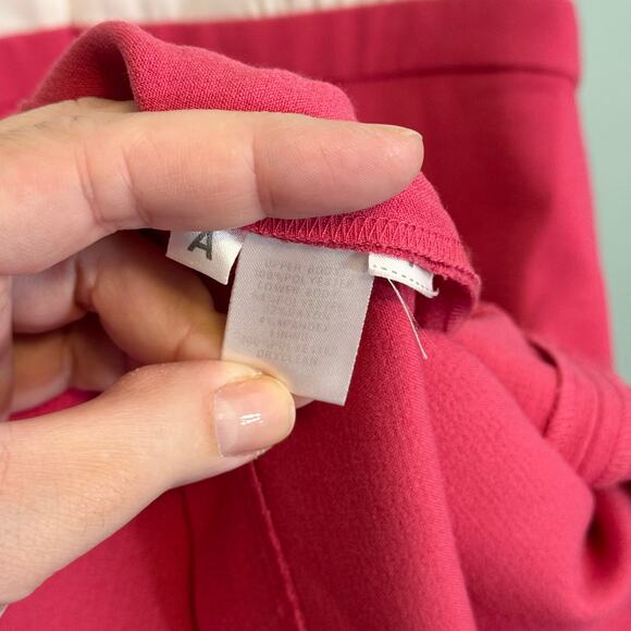 Ann Taylor Loft Mini Shift Dress 6 White Pink Two-Tone Keyhole Button Sleeveless - Picture 9 of 9